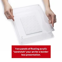 Cool Modern Frames 2 Pack Clear Acrylic Float Frame with Silver Hardware