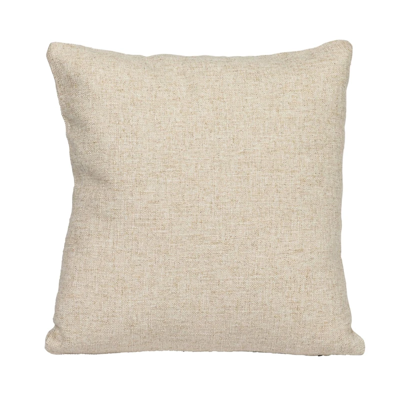 Hello Honey® Natural & Gray Snail "It's a Vibe" Embroidered Linen Blend Pillow