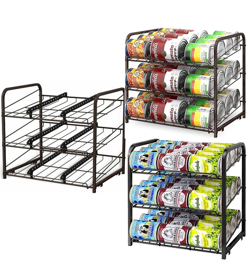 3-Tier Stackable Can Rack Organizer