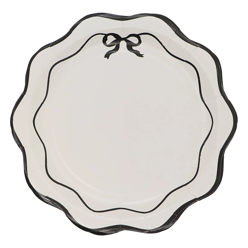 9" Scalloped Bow Paper Dinner Plates, 8ct. by Celebrate It™
