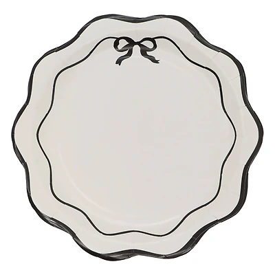 9" Scalloped Bow Paper Dinner Plates, 8ct. by Celebrate It™