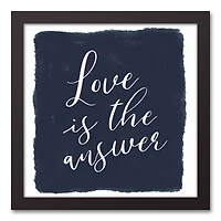 Love is the Answer 12" x 12" Black Framed Canvas