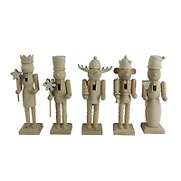 6" Whimsical 5 Piece DIY Pinewood Nutcracker Set by Make Market®