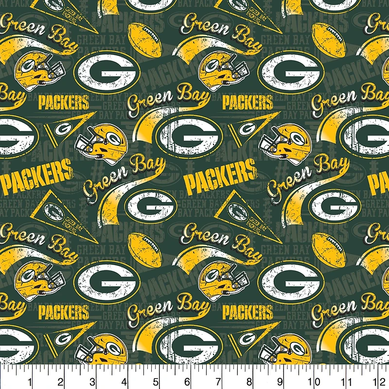 NFL Green Bay Packers Retro Cotton Fabric