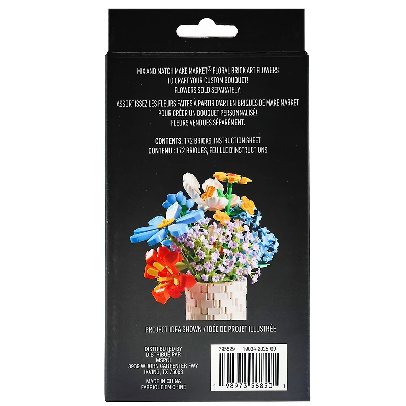 Red Peony Floral Brick Art Kit by Make Market®