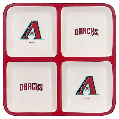 The Memory Company MLB 4 Section Square Ceramic Tray