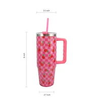 30oz. Pink Cherry Stainless Steel Insulated Tumbler by Celebrate It™