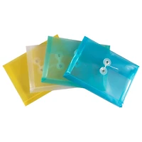JAM Paper 5.5" x 7.5" Plastic Button & String Tie Closure Envelopes, 24ct.