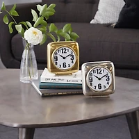 6" Contemporary Aluminum Clock Set