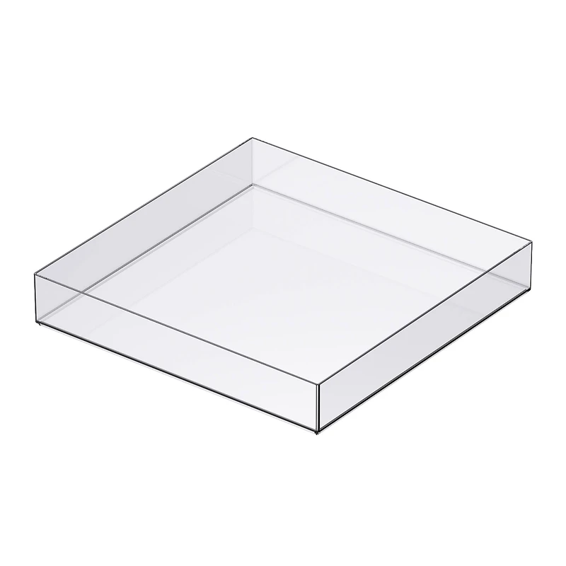 8 Pack: 12" x 12" Clear Stackable Storage Tray by Simply Tidy™