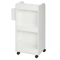 Honey Can Do 3-Drawer White Rolling Craft Cart with Drawers & Slotted Compartments