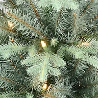 3ft. Pre-Lit Blue Arctic Fir Artificial Potted Christmas Tree, Warm White LED Lights
