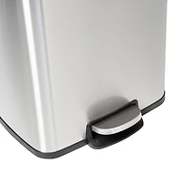 Honey Can Do Stainless Steel Step Trash Cans with Lid Set