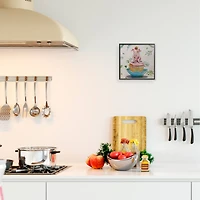 Stupell Industries Charming Teacup Pig on Strawberry Cupcake Dessert, 12" x 12"