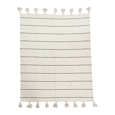 Hello Honey® Striped Cotton Throw Blanket with Tassels