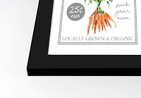 Carrot Patch Sign 4 11" x 14" Black Framed Print Under Plexiglass