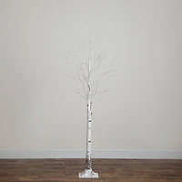 7ft. Pre-Lit White Birch Artificial Christmas Tree, Warm White LED Lights