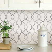 NuWallpaper White & Silver Clearly Cool Peel & Stick Wallpaper