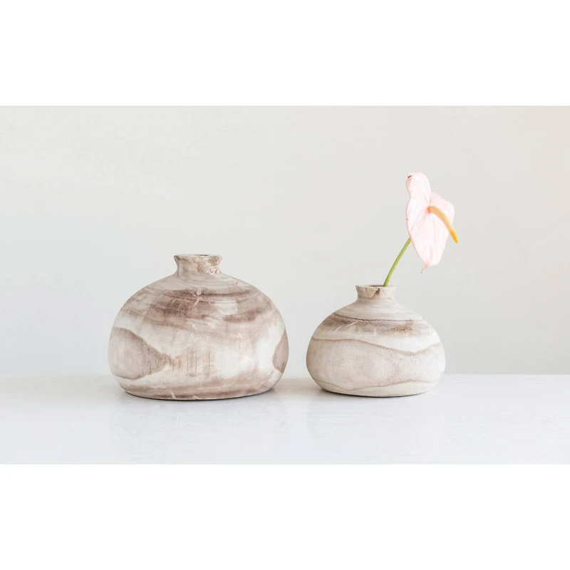 Hello Honey® 5.5" Paulownia Wood Vase