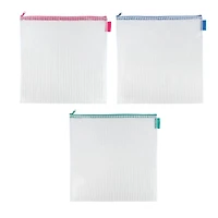 13.5" Square Mixed Mesh Zipper Pouches by Simply Tidy®, 3ct.