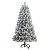 4.5ft. Unlit Flocked Virginia Pine Artificial Christmas Tree