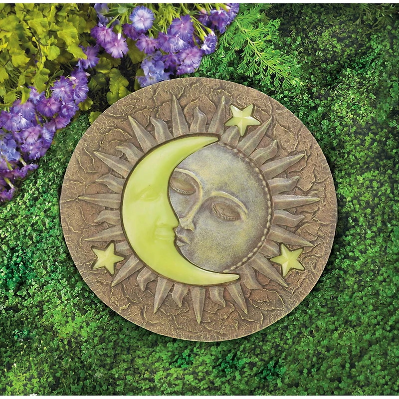 10.5" Sun & Moon Glowing Stepping Stone