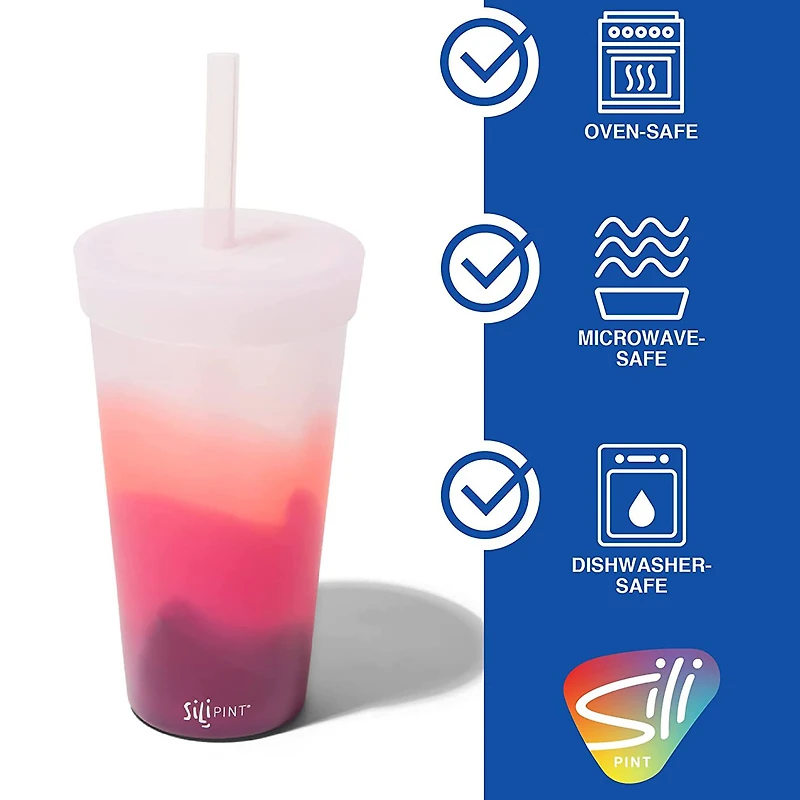 Silipint® 22oz. Silicone Tumbler with Straw