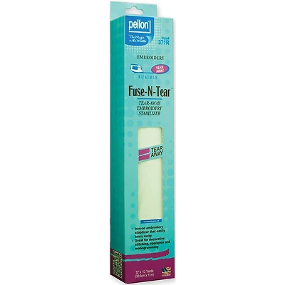 Pellon® Fuse-N-Tear™ Tear Away Embroidery Stabilizer, 12" x 12yd.