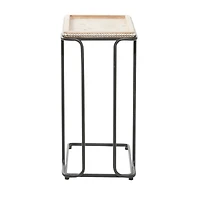 26" Beaded Edge Iron Accent Table