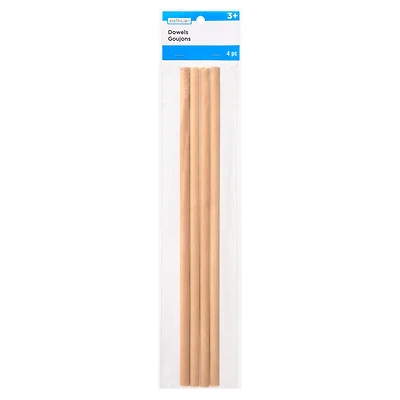 12 Packs: 4 ct. (48 total) 3/8" x 12" Wooden Dowels by Creatology™
