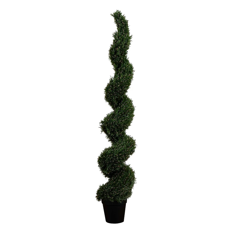 7ft. Potted Artificial Rosemary Spiral Topiary Tree