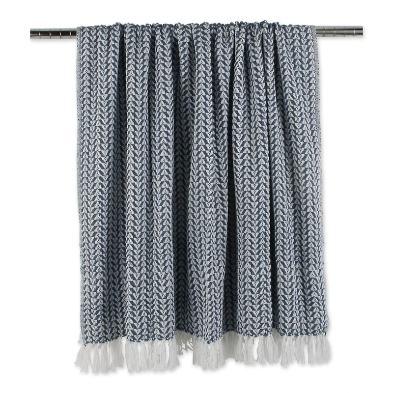 DII® French Blue Arrowhead Woven Throw