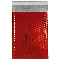 JAM Paper 6.375" x 9.5" Red Metallic Bubble Padded Mailer Envelopes, 12ct.