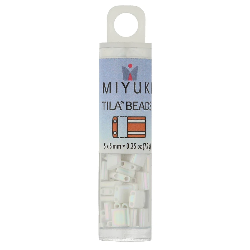 Miyuki® Tila® 5mm 2-Hole Square Glass Seed Beads