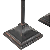 Black Metal Slim Minimalistic Candle Holder Set