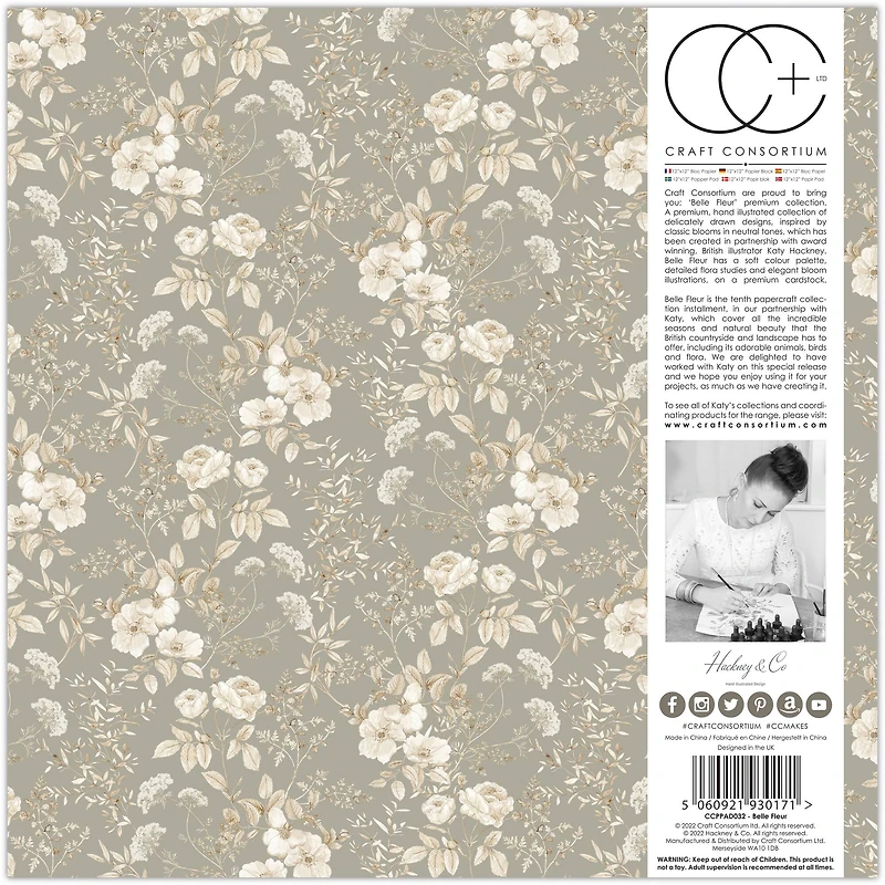 Craft Consortium Belle Fleur Double-Sided Paper Pad