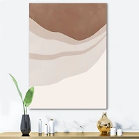 Designart - Terracotta and Ivory Shapes with Scuff Effect