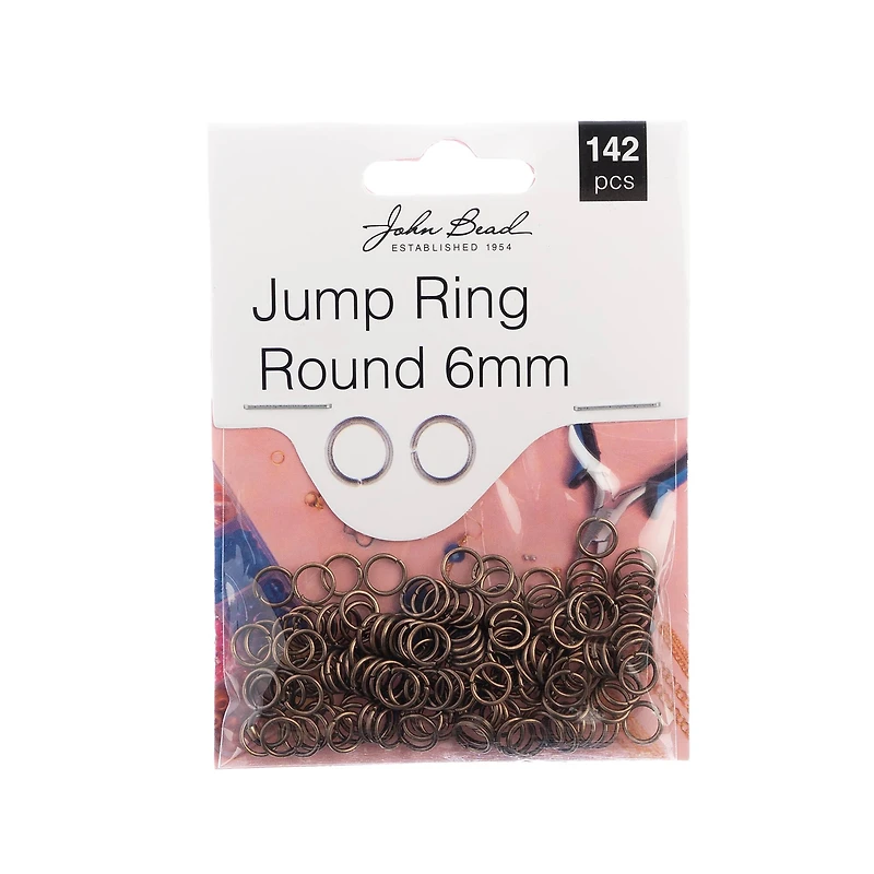 John Bead Must Have Findings 6mm Round Jump Ring