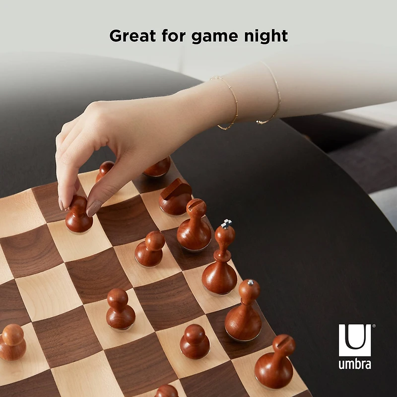Umbra Walnut Wobble Chess Set