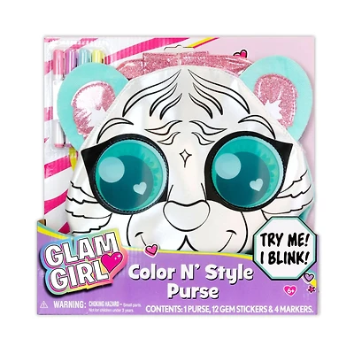 Glam Girl: Color N Style Tiger Messenger Bag Purse Decoration Set
