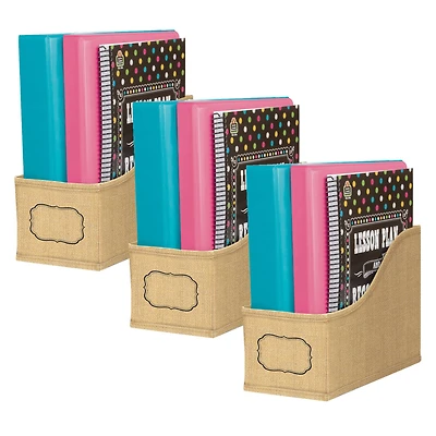 Teacher Created Resources® Burlap Design Book Bin, 3ct.
