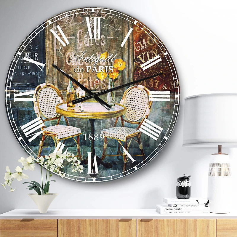 Designart 'French Cafe Traditional Wall Clock