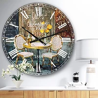 Designart 'French Cafe Traditional Wall Clock