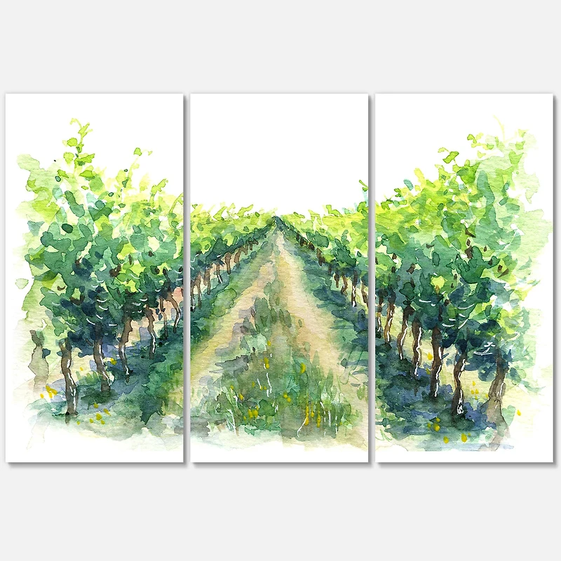 Designart - Rural Scene Vineyard Road