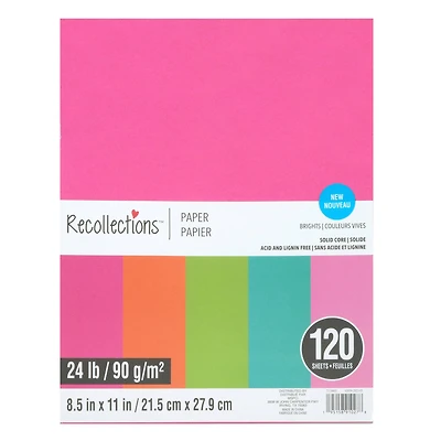 8.5" x 11" Mixed 24lb. Solid Core Paper Pack by Recollections