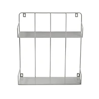 Honey Can Do Gray 2-Tier Metal Wall Shelf
