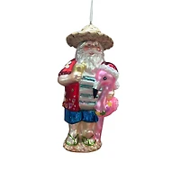 5.5" Summer Santa Glass Ornament by Ashland®