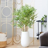 54" White Contemporary Floral & Botanical Artificial Foliage