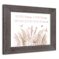 Butterfly Kisses & Ladybug Hugs Western 14" x 11" Framed Print