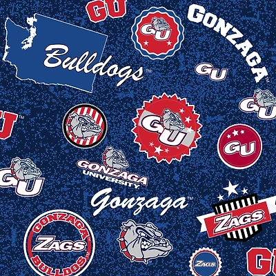 NCAA Gonzaga University Bulldogs Cotton Fabric
